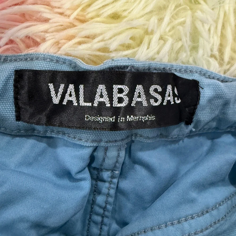 New* Valabasas Star Distressed Jeans Womens 38 Light Blue‎ Frayed Hem Streetwear